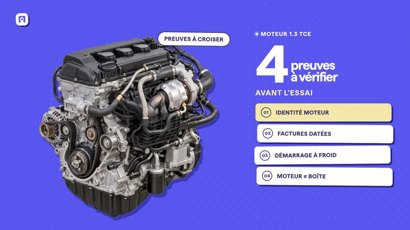 Moteur essence turbo détouré et quatre preuves à vérifier avant l'essai d'une voiture équipée du 1.3 TCe.